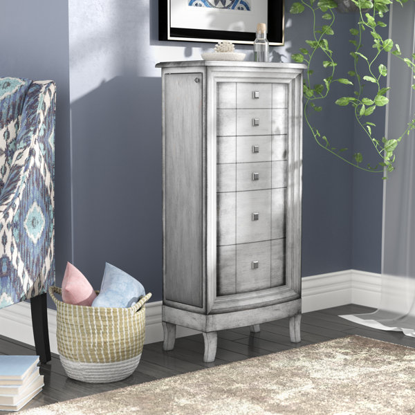 Mistana™ Freya 19'' Wide Jewelry Armoire with Mirror & Reviews Wayfair